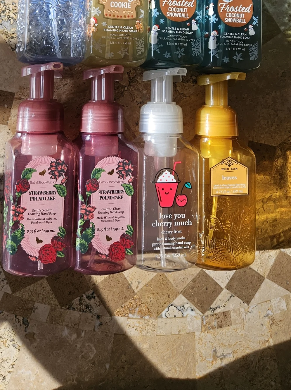 Bath & Body Works EMPTY Foaming Hand Soap Bottles Lot Bundle NO SOAP Plastic